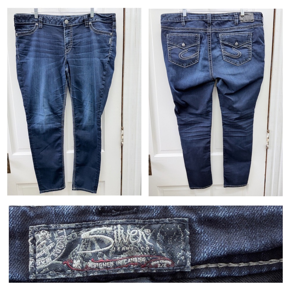 Silver Jeans Co Suki Womens 22 x 31 Mid Rise Super Skinny Stretch Denim Jeans